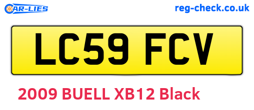 LC59FCV are the vehicle registration plates.