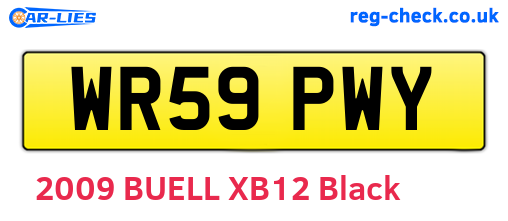 WR59PWY are the vehicle registration plates.