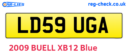 LD59UGA are the vehicle registration plates.