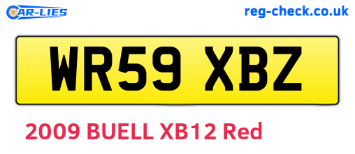 WR59XBZ are the vehicle registration plates.