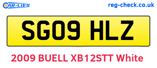 SG09HLZ are the vehicle registration plates.