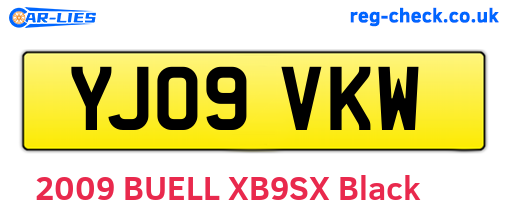 YJ09VKW are the vehicle registration plates.
