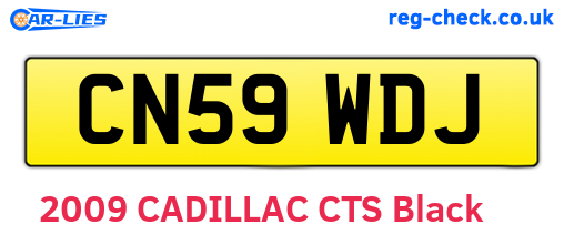 CN59WDJ are the vehicle registration plates.