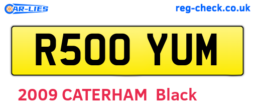 R500YUM are the vehicle registration plates.