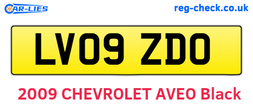 LV09ZDO are the vehicle registration plates.