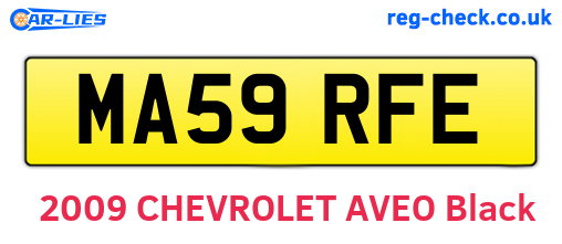 MA59RFE are the vehicle registration plates.