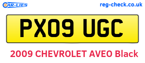 PX09UGC are the vehicle registration plates.