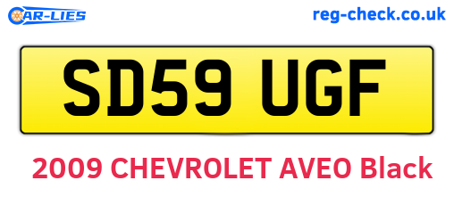 SD59UGF are the vehicle registration plates.