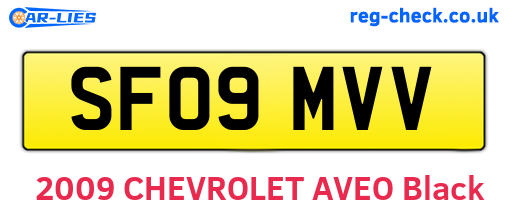 SF09MVV are the vehicle registration plates.