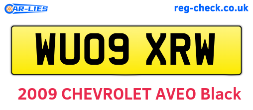 WU09XRW are the vehicle registration plates.