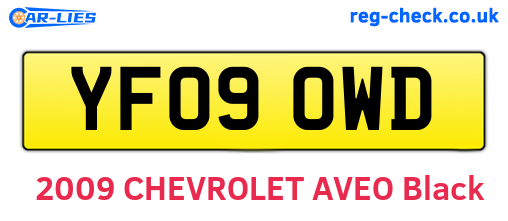 YF09OWD are the vehicle registration plates.