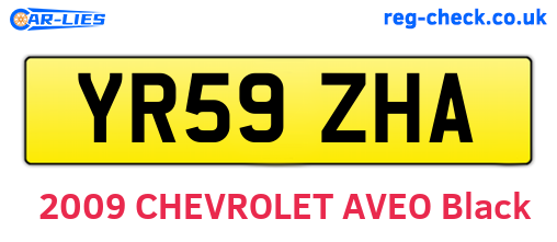 YR59ZHA are the vehicle registration plates.