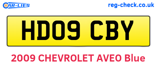 HD09CBY are the vehicle registration plates.