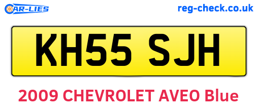 KH55SJH are the vehicle registration plates.