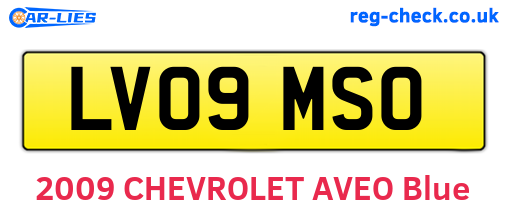 LV09MSO are the vehicle registration plates.