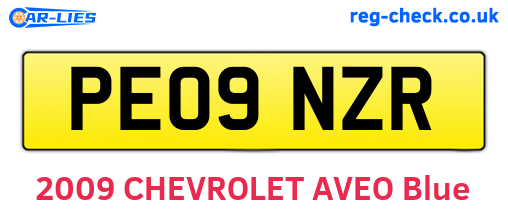 PE09NZR are the vehicle registration plates.