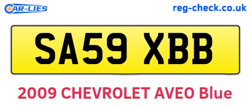 SA59XBB are the vehicle registration plates.