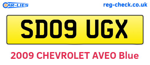 SD09UGX are the vehicle registration plates.