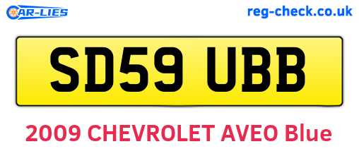 SD59UBB are the vehicle registration plates.