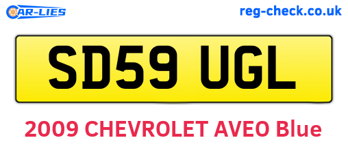 SD59UGL are the vehicle registration plates.