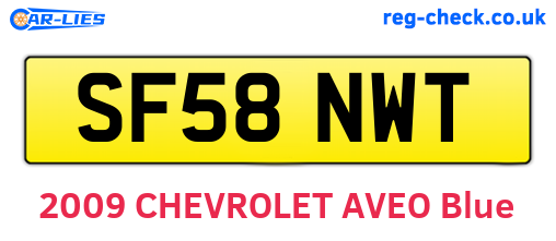 SF58NWT are the vehicle registration plates.