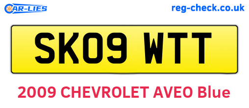 SK09WTT are the vehicle registration plates.