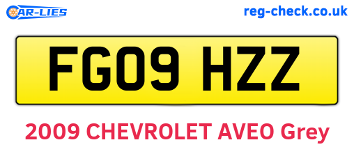 FG09HZZ are the vehicle registration plates.