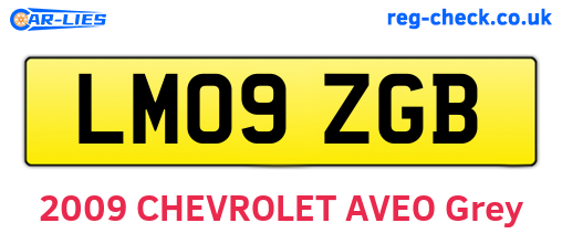 LM09ZGB are the vehicle registration plates.