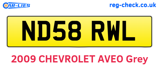 ND58RWL are the vehicle registration plates.
