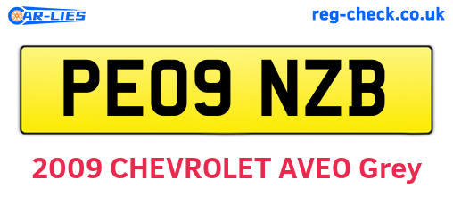 PE09NZB are the vehicle registration plates.