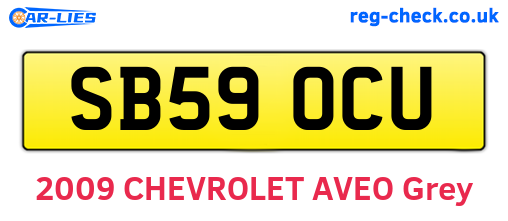 SB59OCU are the vehicle registration plates.