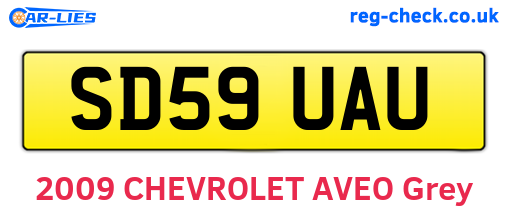 SD59UAU are the vehicle registration plates.