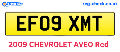 EF09XMT are the vehicle registration plates.