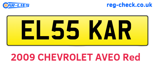 EL55KAR are the vehicle registration plates.