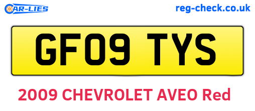 GF09TYS are the vehicle registration plates.