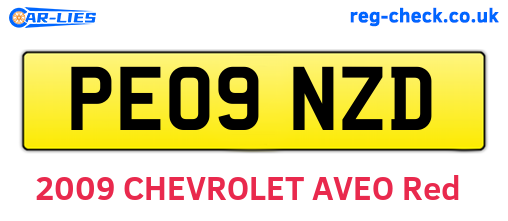 PE09NZD are the vehicle registration plates.