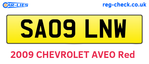SA09LNW are the vehicle registration plates.