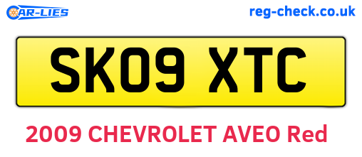 SK09XTC are the vehicle registration plates.