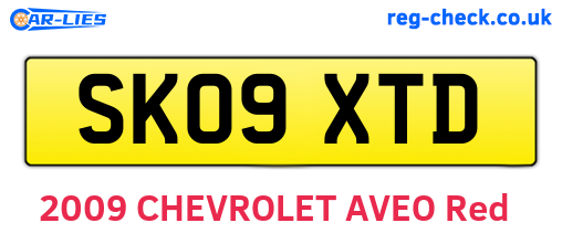 SK09XTD are the vehicle registration plates.