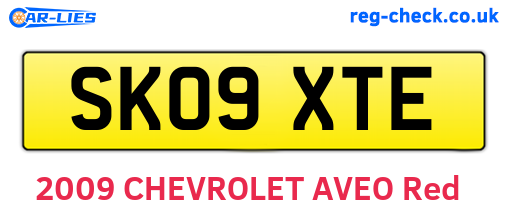 SK09XTE are the vehicle registration plates.