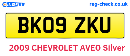 BK09ZKU are the vehicle registration plates.