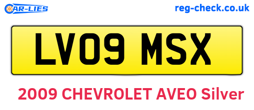 LV09MSX are the vehicle registration plates.
