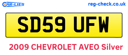 SD59UFW are the vehicle registration plates.