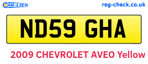 ND59GHA are the vehicle registration plates.