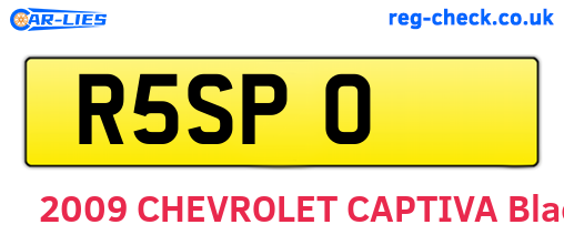 R5SPO are the vehicle registration plates.