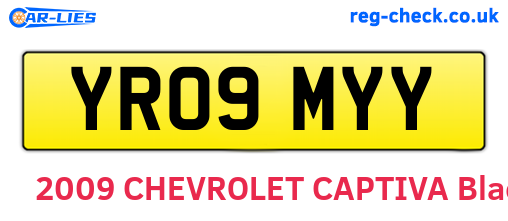 YR09MYY are the vehicle registration plates.