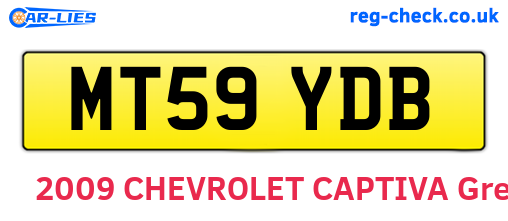 MT59YDB are the vehicle registration plates.