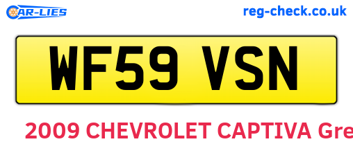 WF59VSN are the vehicle registration plates.