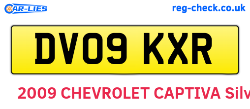 DV09KXR are the vehicle registration plates.