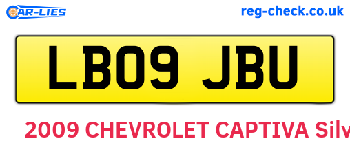 LB09JBU are the vehicle registration plates.